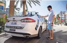  ?? DOMINO'S ?? Domino’s has tested driverless car deliveries in Ann Arbor, Mich., with future tests set in Florida’s Miami-Dade County, above.