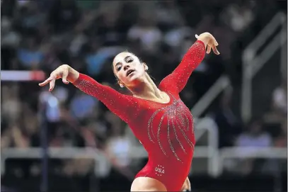  ?? [THE NEW YORK TIMES FILE PHOTO] ?? Aly Raisman was captain of the Americans’ 2012 and 2016 Olympic gold-medal-winning gymnastics teams. She also won four individual Olympic medals.