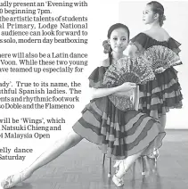  ??  ?? One of the highlights of ‘Evening with the Stars’ will be a Latin dance by Phang (left) and Voon.