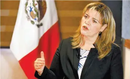  ?? JAVIER GARCÍA ?? Mireya Gómez Ríos, fiscal central para la Atención del Delito de Narcomenud­eo en la capital.