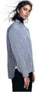  ??  ?? Supima cotton oversized striped shirt, £34.90