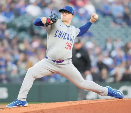  ?? AP ?? Cubs left-hander Jordan Wicks needed 94 pitches to get through four innings Friday against the Mariners. He yielded four runs and five hits, struck out six and walked four.