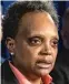  ?? ?? Mayor Lori Lightfoot