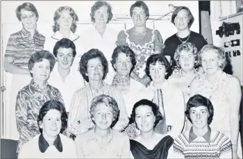  ??  ?? PHOTOGRAPH FROM PAST TIMES - 1978 lady captain’s prize, back row: Mary Lysaght, Josephine McInerney, Catherine Hickey, Carmel Greehy RIP and Mary Nyhan. Middle row: Anna Heskin RIP, Siobhan Murray, Lally Aherne RIP, Rita Foley RIP, Bridget Hennessy, Marie Byrne and Catherine Barry RIP. Front row: Sheila Shinnick RIP, Ena Styles RIP, lady captain Ellen O’Mahony and Liz Cronin RIP.