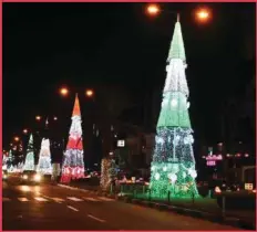  ??  ?? Beautiful Chritmas Trees on Ajose Adeogun