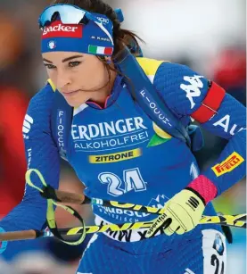  ??  ?? Dorothea Wierer of Italy competes during the women's 15 km individual competitio­n at the biathlon World Cup in Ruhpolding, Germany, yesterday