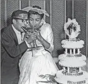  ?? Las Vegas News Bureau ?? SAMMY DAVIS JR. married dancer Loray White at a Las Vegas chapel in 1958. It didn’t last long, much like the Vegas marriages of Cher and Britney Spears.