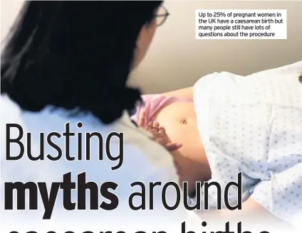  ??  ?? Up to 25% of pregnant women in the UK have a caesarean birth but many people still have lots of questions about the procedure