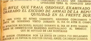  ?? Reproducci­ón ?? Parte de la portada de ‘La Nación’ del 16 de diciembre de 1948. Se observa un titular sobre la declarator­ia de traición.