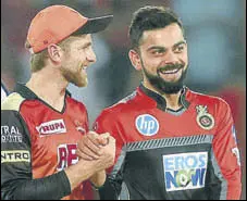  ?? PTI PHOTO ?? Both Kane Williamson (left) and Virat Kohli have led their teams’ batting in this edition of IPL.