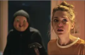  ?? UNIVERSAL PICTURES VIA AP ?? This image released by Universal Pictures shows Jessica Rothe in a scene from “Happy Death Day.”