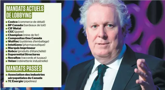  ?? PHOTO D’ARCHIVES, AGENCE QMI ?? Jean Charest s’est exprimé lors du dernier Sommet de l’aérospatia­le canadienne, tenu en novembre 2019, dans la capitale fédérale.