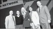  ?? Mike Coppola WireImage ?? DIANE NELSON, center, attends a 2011 event with Chairman Jeffrey Katzenberg, second from left.