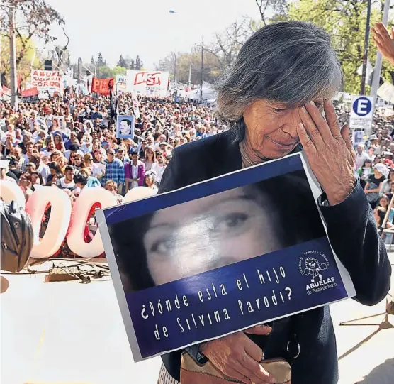  ?? (RAMIRO PEREYRA) ?? Tras la sentencia, la abuela Sonia Torres dijo que tiene la esperanza de encontrar con vida a su nieto. Alivio para tanto dolor.