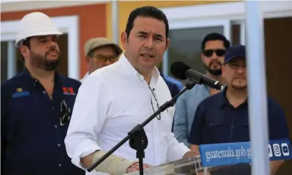  ?? Photograph: Reuters ?? Jimmy Morales accused the body of overreachi­ng its authority last year, after the commission brought investigat­ions against him, some of his relatives and his inner circle.