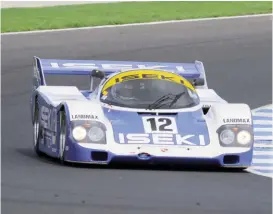  ??  ?? Above right: Russell Kempnich out on track in the 956 Porsche at the Phillip Island, Melbourne, Classic Festival of Motorsport March this year