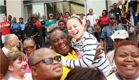  ?? Picture: Jacques Naude/ANA/African News Agency ?? WARM WELCOME: President Cyril Ramaphosa meets and greets people in Forrest Hill City Mall at the weekend in Centurion.