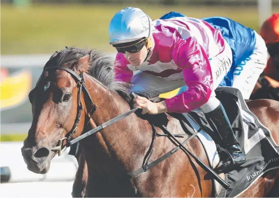  ?? Picture: GETTY IMAGES ?? Christian Reith wins on Coolmore Classic hope Dixie Blossoms at Randwick this month.