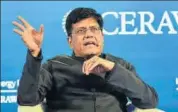  ??  ?? Union trade minister Piyush Goyal at the India Energy Forum by Ceraweek in New Delhi on Tuesday.
PTI