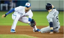  ?? NATHAN DENETTE/THE CANADIAN PRESS ?? Lourdes Gurriel Jr. will be the starting second baseman for the Blue Jays, despite his defensive struggles