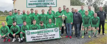  ??  ?? WINNERS: Ballymote Celtic were successful in 2020.