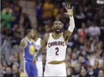  ?? TONY DEJAK — ASSOCIATED PRESS ?? Kyrie Irving reacts during Game 4 of the NBA Finals on June 9. Irving was traded to the Celtics on Aug. 22 for a package headlined by Isaiah Thomas.