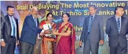  ??  ?? Jlanka Technologi­es Operations Director Gunaseeli Jayasoma receiving the Silver award for the ‘Most Innovative Local Product’ from IESL President for Session 2017/18 Eng. (Prof.) Niranjanie Ratnayake. Also in the picture (from left): Jlanka...