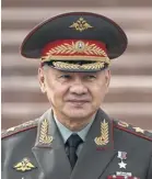  ?? ?? Sergei Shoigu had been criticised after a number of military setbacks