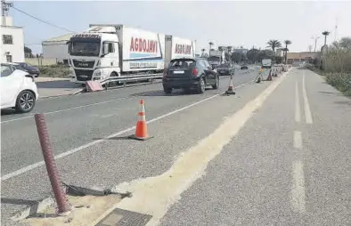  ?? MARÍA JOSÉ SÁNCHEZ ?? Parte del tramo que se proyecta convertir en bulevar está afectado por las obras que, a día de hoy, están paradas.