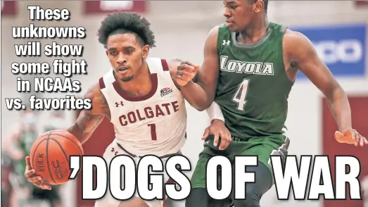  ?? AP ?? FINDING THE RANGE: Colgate senior guard Jordan Burns is averaging 17 points per game, and the Red Raiders feature plenty of firepower from 3-point range as six of the team’s top eight scorers shoot better than 36 percent from deep.