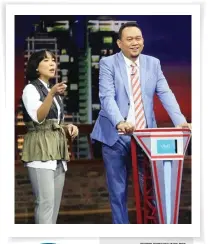  ?? FEDRIK TARIGAN/JAWA POS ?? KUNCI ACARA: Cak Lontong ditemani Fitri Tropica yang menjadi co-host.