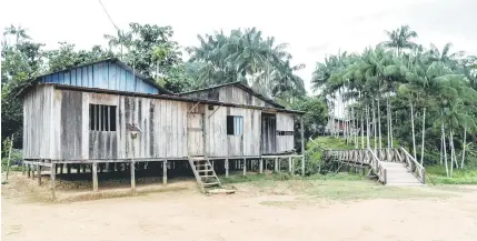  ?? — AFP photos ?? A view of a house in San Martin de Amacayacu community, in the Amazon region, Colombia.