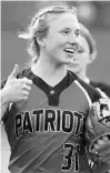  ?? STEPHEN M. DOWELL/ ORLANDO SENTINEL ?? Lake Brantley’s Hannah Marien hit a 3-run home run and allowed only 1 hit while striking out 15 batters in a district semifinal win Tuesday vs. Oviedo.