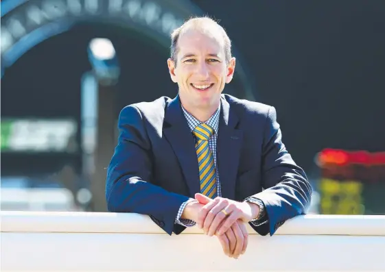  ?? Picture: TARA CROSER ?? Former Racing Queensland CEO Dr Eliot Forbes at Eagle Farm racecourse.