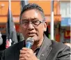  ?? PHOTO: MICHAEL BRADLEY ?? Mana Party leader Hone Harawira wants action over synthetic drugs.