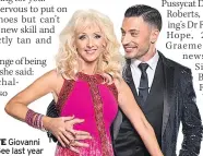  ??  ?? HOT FAVOURITE Giovanni with Debbie McGee last year