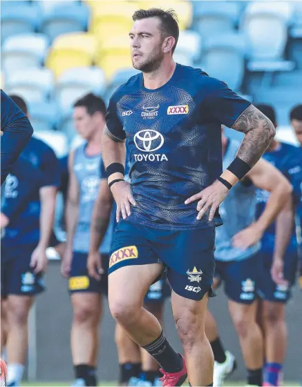  ?? Picture: MATT TAYLOR ?? OPTIMISTIC: Kyle Feldt during North Queensland Cowboys training at Queensland Country Bank Stadium.