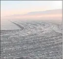  ?? Esteban Valle ?? Esteban Valle said a mural with the words “Black Lives Matter” was sculpted by a vehicle into a playa in Northern Nevada.