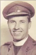  ??  ?? Capt Leslie Walker in 1943, and (left) the chaplain in Brussels in September 1944. He later became rector of Knockbreda