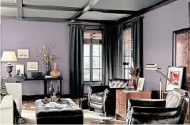  ??  ?? In a departure from last year’s pale pastel, Sherwin-Williams’ color of the year for 2014 is Exclusive Plum, a grayish-purple hue.