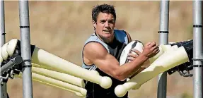  ??  ?? Dan Carter training before the 2007 World Cup.