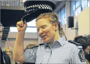  ?? Photo: MATT SHAND ?? Celebratio­n: Katie Perkins becomes Constable Perkins.