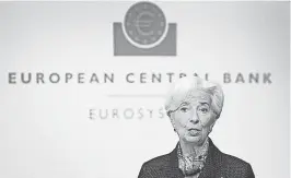  ?? [ AFP ] ?? EZB-Chefin Christine Lagarde achtet auch auf die Finanzieru­ngskosten.