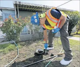  ??  ?? THE CLEANUP of lead-tainted homes near the shuttered Exide Technologi­es battery recycling plant in Vernon is the largest of its kind in California history.