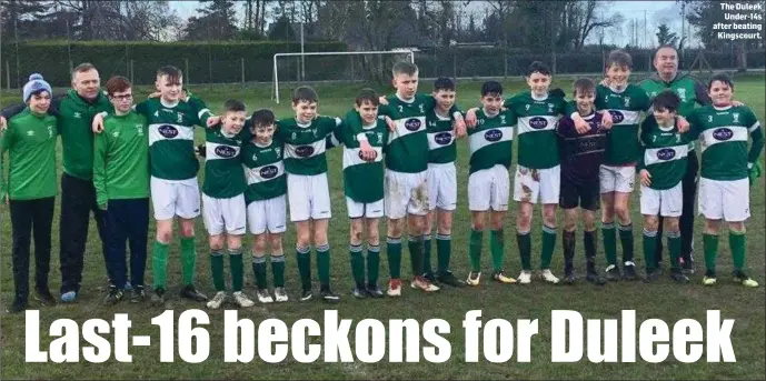  ??  ?? The Duleek Under-14s after beating Kingscourt.