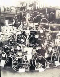  ??  ?? A bicycle stall in 1905