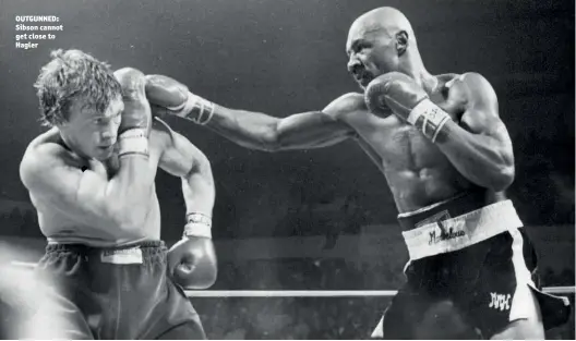  ?? Photo: GETTY IMAGES ?? OUTGUNNED: Sibson cannot get close to Hagler