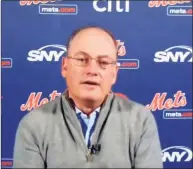  ?? Associated Press ?? This photo from a Zoom news conference provided by the Mets shows owner Steve Cohen on Nov. 10.