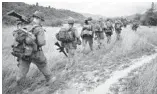  ?? COURTESY ?? Soldiers on patrol in Vietnam. The PBS documentar­y “The Vietnam War,” which begins tonight, is challengin­g, eloquent and deeply moving.
