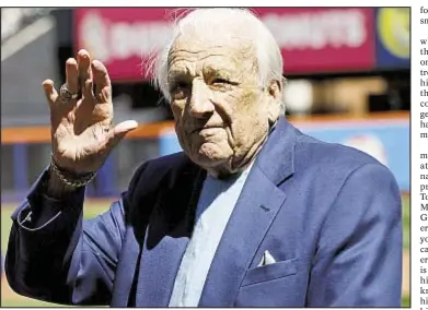  ?? AP ?? Ralph Kiner died at the age of 91 on Thursday, but after such a magical life, longtime voice of Mets radio Howie Rose can’t help but think fondly on the Hall of Famer and Met broadcasti­ng icon.
